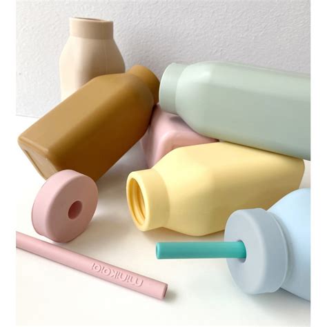 Bouteille Dapprentissage En Silicone Avec Paille Nude Minikoioi