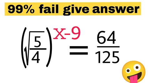 A Nice Math Exponent Equation Solving Olympiad Problem Youtube