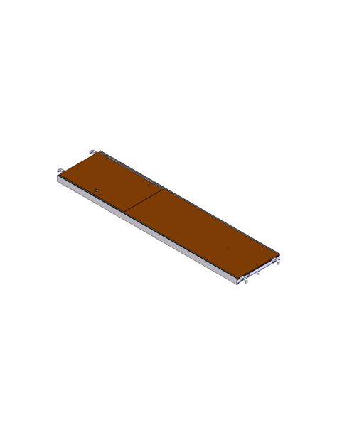 Plancher trappe échelle alu bois 580 mm pour échafaudage Kernst