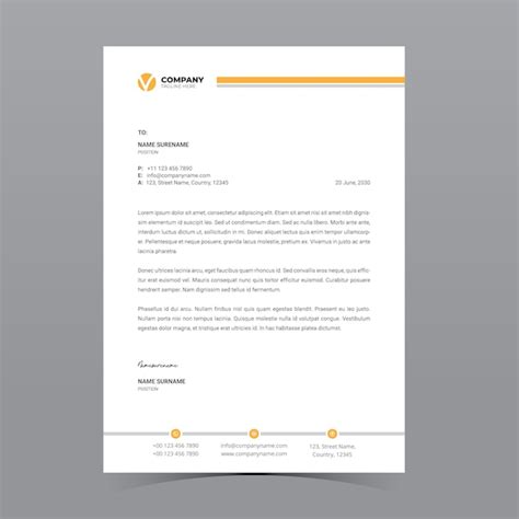 Premium Vector | A4 Letterhead Template