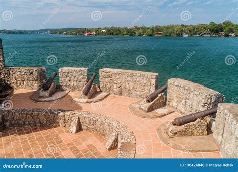 Cannons At The Castillo De San Felipe Spanish Colonial Fort At The