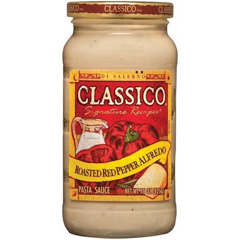 Classico Roasted Red Pepper Alfredo Pasta Sauce 15 Oz Jar Walmart