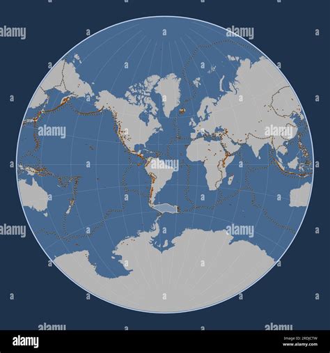 Shape Of The Scotia Tectonic Plate On The Solid Contour Map In The