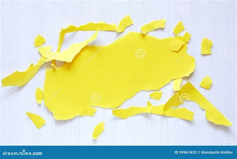 Piece Of Yellow Paper Stock Photo Image Of Contrast 99961432