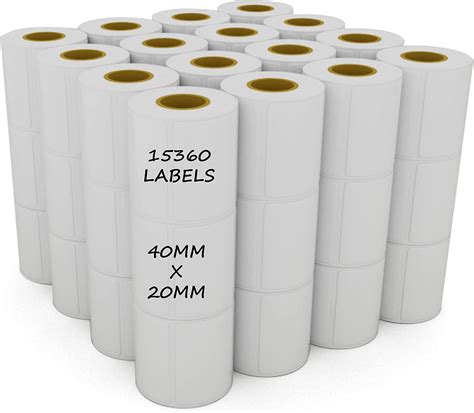 ADHES 320 Étiquettes Vierge 40mm 20mm Imprimable Étiquettes Rouleaux