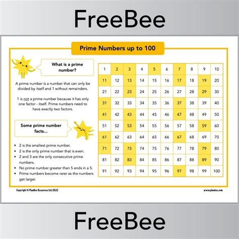 Free prime numbers up to 100 worksheet, Download Free prime numbers up ...