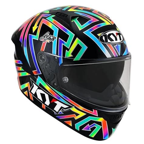 Capacete KYT NF R Manzi Misano Replica Preto Cavalo de Aço Motos