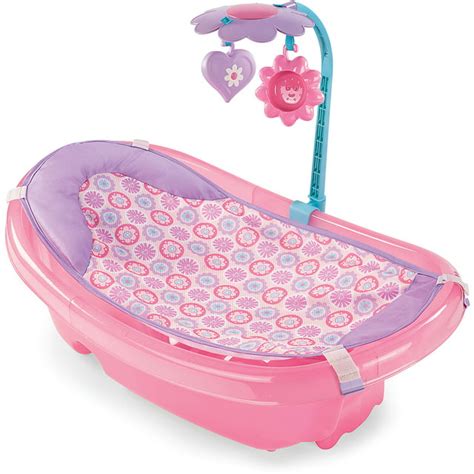 Summer Infant Sparkle Fun Newborn To Toddler Baby Tub With Toy Bar