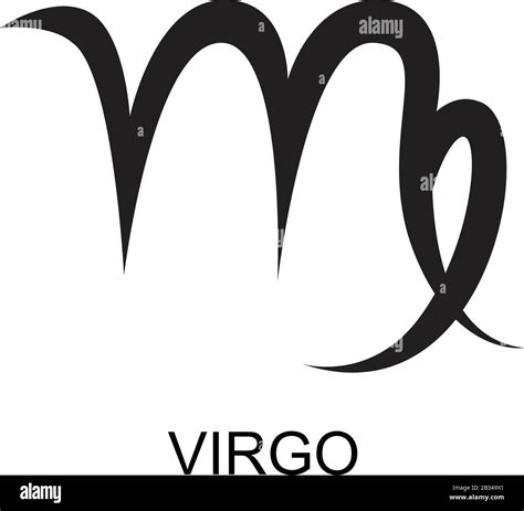 Vector Illustration Of Greek Virgo Zodiac Sign Symbol Stock Vector