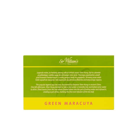 Sir Williams Tea Green Maracuja 50 Saszetek Coffee Selection