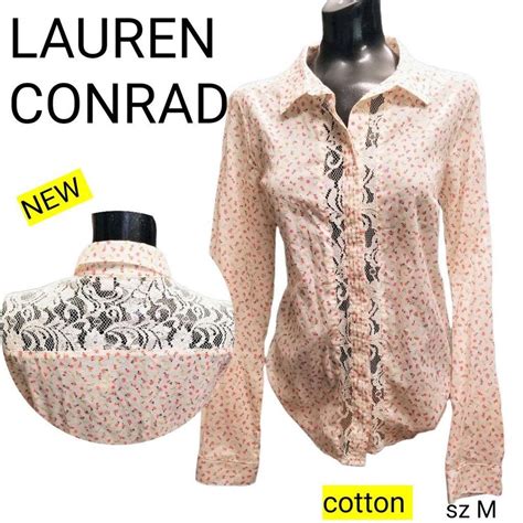 Lauren Conrad Women S Cream And Pink Blouse Depop