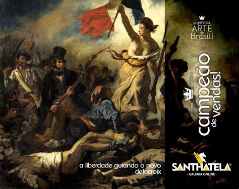 A Liberdade Guiando O Povo De Eug Ne Delacroix Tela Para Quadro Na