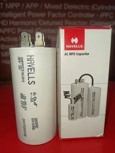 Air Conditioner Capacitor 60 MFD Havells Motor And AC Capacitor