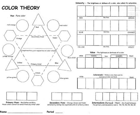 Art Curriculum Homeschool Art Art Theory Color Theory Middle School