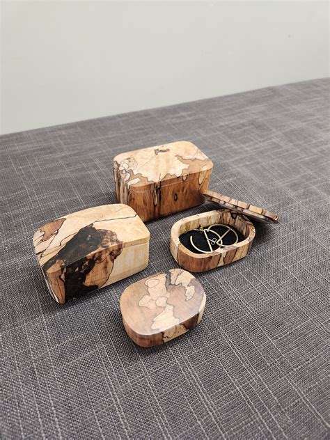 Spalted Maple Bandsaw Boxes Set 2 Etsy