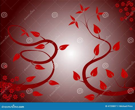 Dark Red Floral Background stock vector. Illustration of ribbon - 4720807