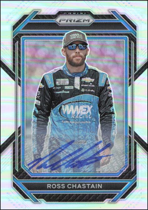 Panini Prizm Ross Chastain Silver Prizm Signatures Auto Ebay