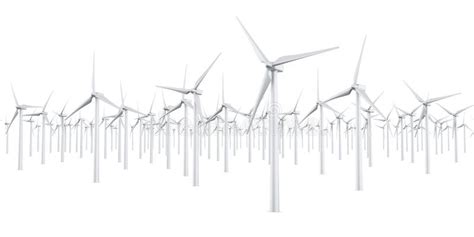 Isolated Wind Turbines Stock Illustration Illustration Of Power 10123852