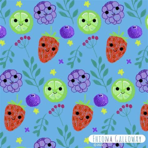 Fhiona Galloway Illustration On Instagram Scribble Fruit Pattern