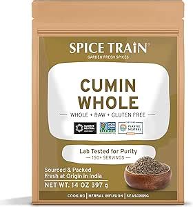 Spice Train Cumin Seeds G Oz Raw Whole Cumin From India