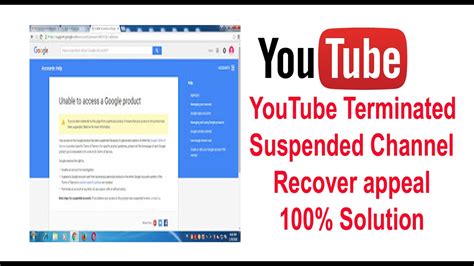 YouTube Terminated Suspended Channel Recover Appeal 100 Solution