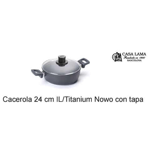 Cacerola con tapa 24cm Woll Inducción Line Titanium Nowo Casa Lama