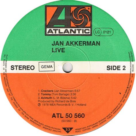 Jan Akkerman Live Lp Album Re Akerrecordsnl