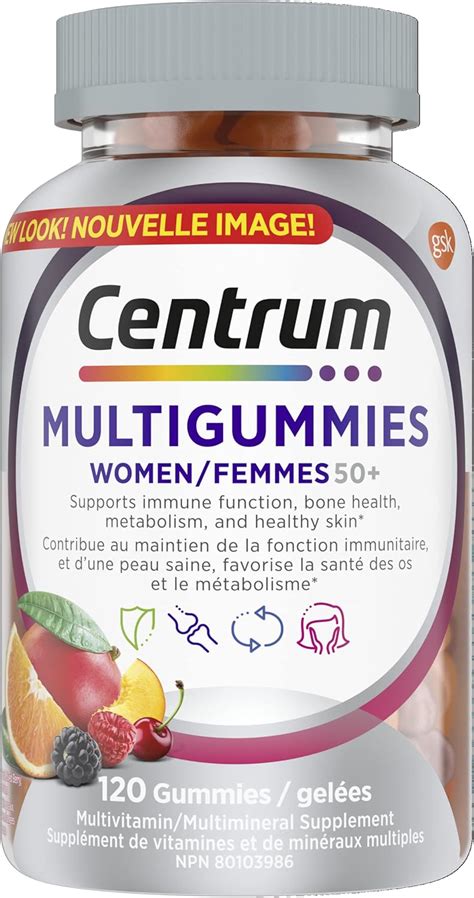 Centrum Women 50 Plus Multigummies Multivitamins Minerals Gummies For Women 50 Cherry Berry