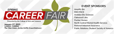 The Ohio State University Spring Career Fair 2023