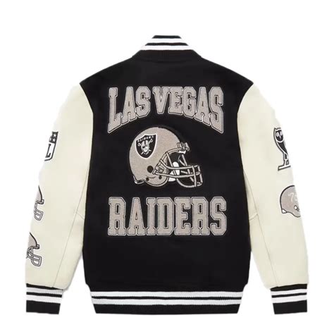 OVO X NFL Las Vegas Raiders Black Varsity Jacket JM