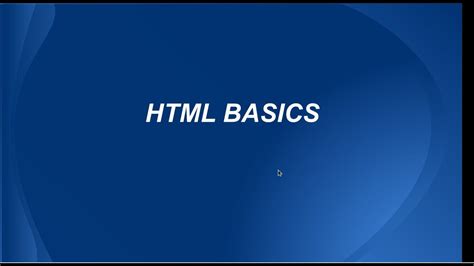 Introduction To HTML HTML Crash Course YouTube