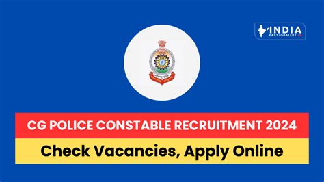 Cg Police Constable Recruitment Vacancies Apply Online