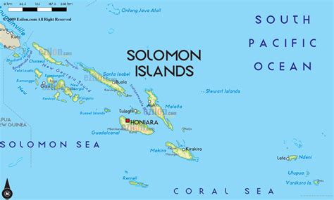 Islas Salom N Mapas Geogr Ficos De Las Islas Salom N