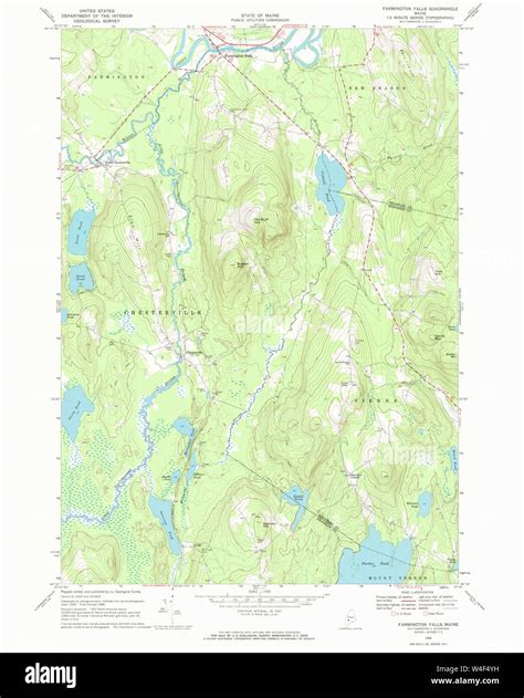 Maine USGS Historical Map Farmington Falls 105128 1968 24000