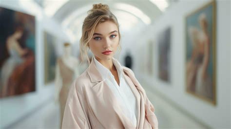 Woman in art gallery 27819599 Stock Photo at Vecteezy