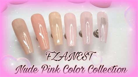 Swatching Fzanest Nude Pink Color Collection Builder Base Gel