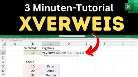 Excel Xverweis Einfach Erklärt Ab Excel Version 2021 [sverweis Nachfolger Mit Beispiel] Youtube