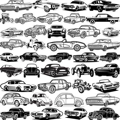 Classic Car Svg Bundle Classic Car Vector Retro Car Svg Vintage Cars Svg Car Svg Clipart