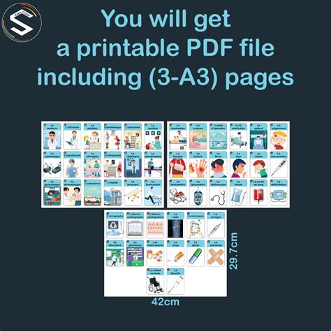 French Health Vocabulary Flashcards Vocabulaire De La Sant X Cm