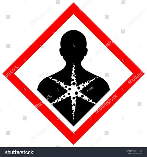 Health Hazard Vector Warning Symbol Isolated Stock Vector (Royalty Free ...