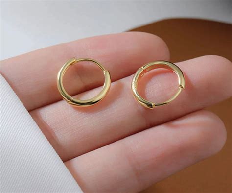 Minimalist Gold Earrings Sterling Silver Earring Gold Etsy