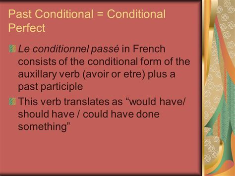 Le Conditionnel Pass Fran Ais Iv Ppt T L Charger