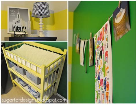 Sugartotdesigns Yellow Striped Nursery