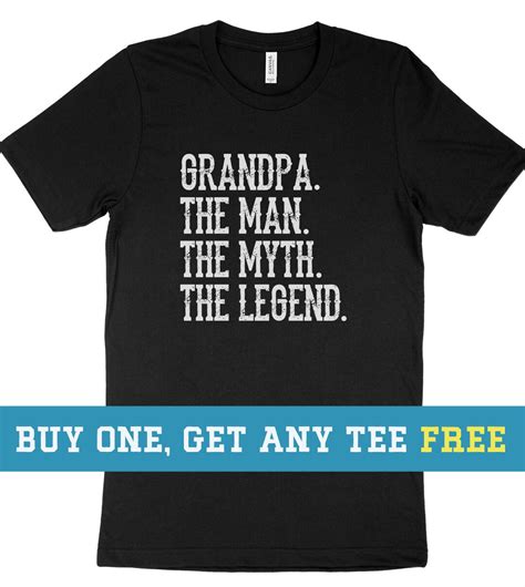 Grandpa The Man Myth Legend T Shirt Gramps Shirt Funny T For