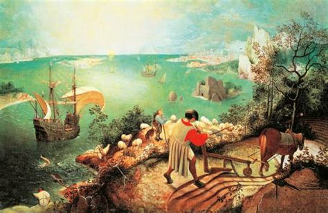 Landscape With The Fall Of Icarus Ca 1558 By Pieter Brueghel The