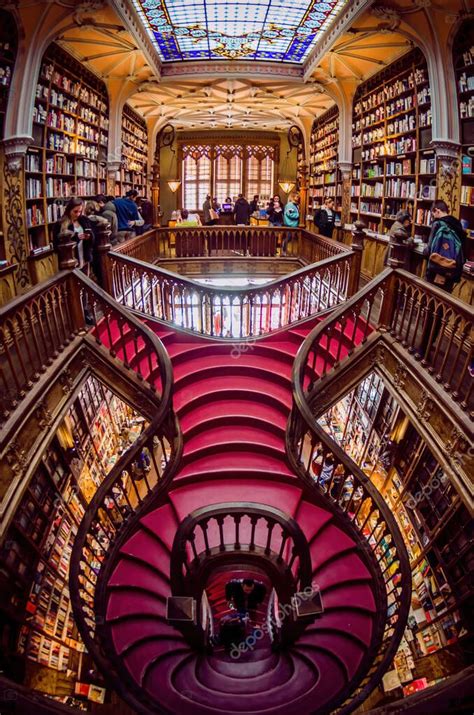 Porto Portugal De Enero De Livraria Lello Interior Famosa