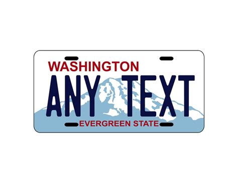 Custom Decorative Washington Plate Any Text 6x12 Aluminum Plate Quality License Plate