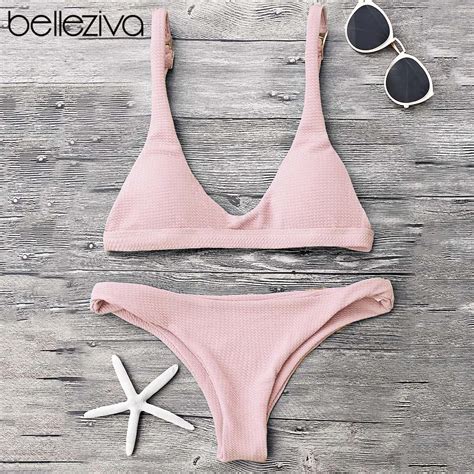 Aliexpress Buy Belleziva Sexy Bikinis Women Bikini Set Solid