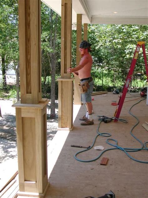 Build Up Columns Simular To This Front Porch Posts Front Porches Front Door Deck Posts