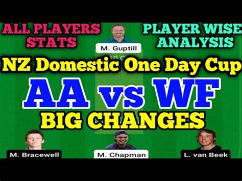 Aa Vs Wf Dream Team New Zealand Domestic One Day Cup Aa Vs Wf